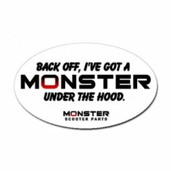 Discount 👍 Mon Ster "Back Off, I've Got A Monster Under The Hood" Sticker 🧨